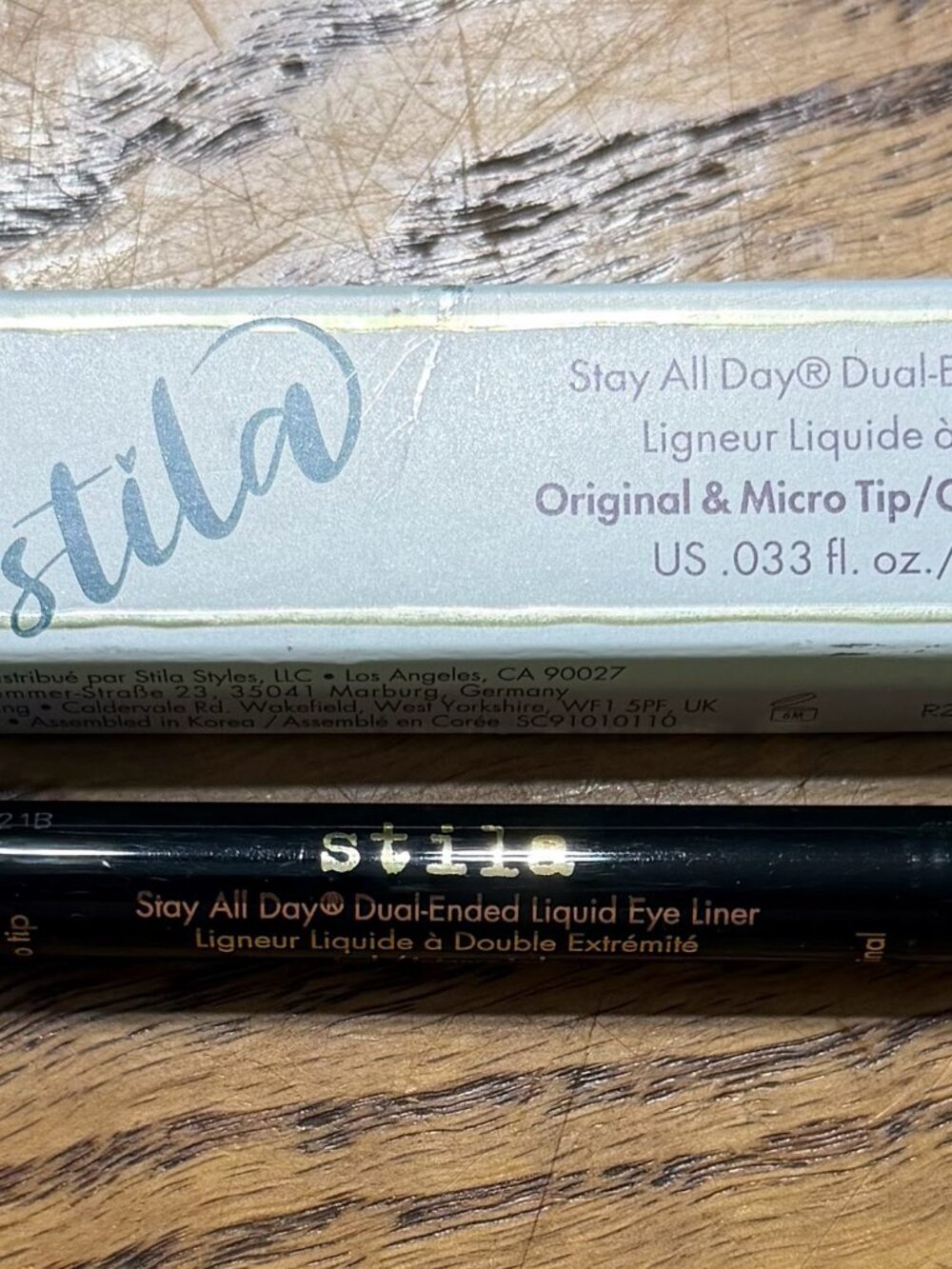 Stila Stay All Day Dual Ended Liquid Eyeliner Teal & Intense Jade New in Box